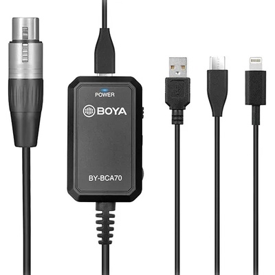 BOYA Адаптер Boya - BY-BCA70, XLR/Lightning, черен (BY-BCA70)