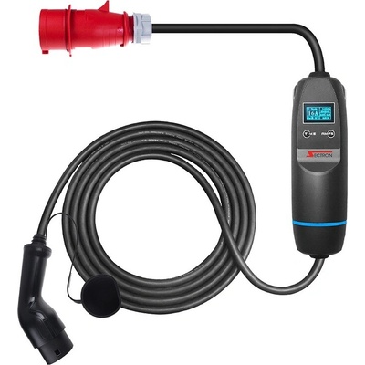 Sectron přenosná nabíječka pro elektromobil 16A 400V CEE 5pin Type 2 délka 5m EL CEE5T2 3F16A 5M | Zboží Auto
