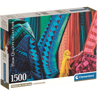 Clementoni Пъзел Clementoni от 1500 части - Пъстроцветни платове (31740)