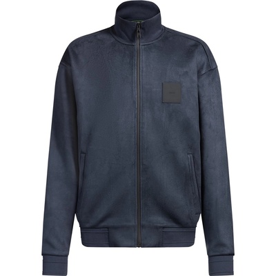 HUGO BOSS Суичър Boss Men's Sutton Suede Full Zipped Hoodie Full Zip Design - Dark Blue 402