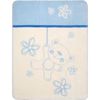 Baby Matex Бебешко одеяло Baby Matex - Teddy, 75 x 100 cm, синьо (5902675035071)