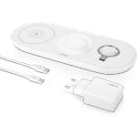 Ttec Безжично зарядно ttec AirCharger Trio (3 in 1) iPhone + Apple Watch + AirPods Wireless Speed Charging Station+ 20WPD Charger