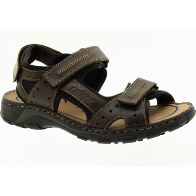Rieker pánské kožené hnědé letní sandály 26061-25-257 – Sleviste.cz