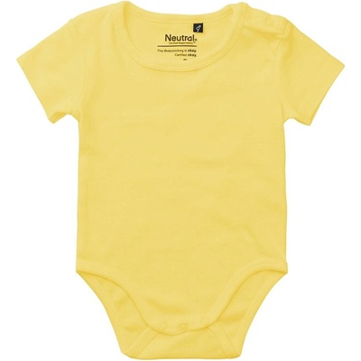Neutral Detské body s krátkymi rukávmi z organickej Fairtrade bavlny Dusty yellow