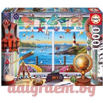 Educa Пъзел educa 20256 - 1000 части - Живот на пристанището (edu20256)