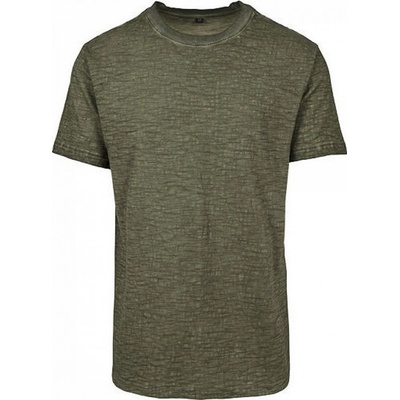 Build Your Brand pánské tričko sprejového designu Dye Tee Burgundy Spray Dye