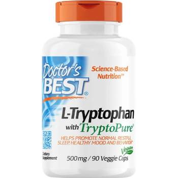 Doctor's Best Doctor’s Best L-Tryptofan with TryptoPure, 500 mg, 90 rostlinných kapslí