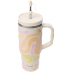 Qwetch Travel cup isotherme inox - Waves - 900ml - Sable
