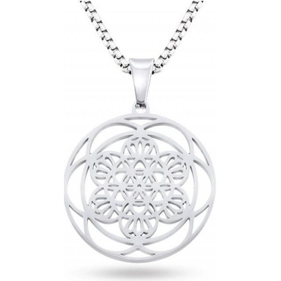 Biju Řetízek z chirurgické oceli + přívěsek mandala 3001386