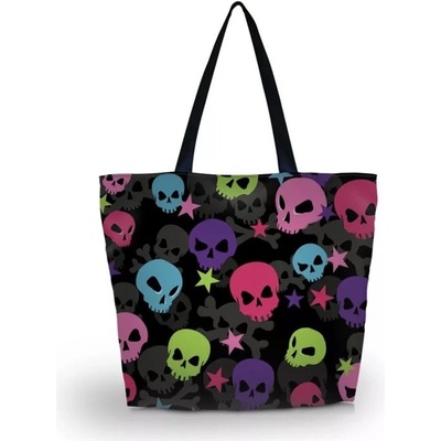 Huado nákupná a plážová taška - Happy Skulls