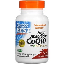 Doctor's Best High Absorbtion CoQ10 100 mg s BioPerine 120 kapslí