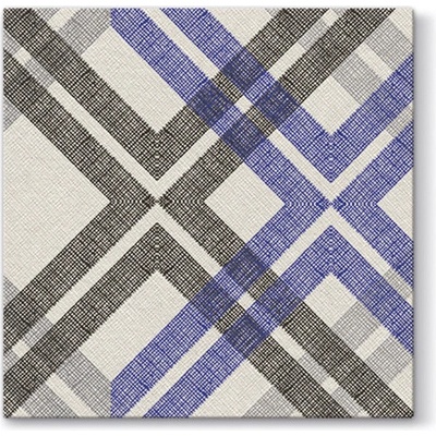 PAW ubrousky Airlaid L Stylish Check Dark Blue 40x40cm