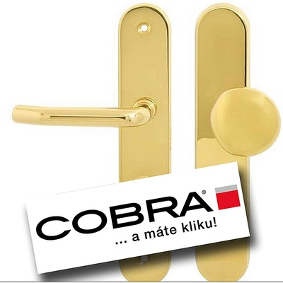 COBRA TITAN PZ 90 mm kľučka/kľučka pravá mosadz leštená lesklá