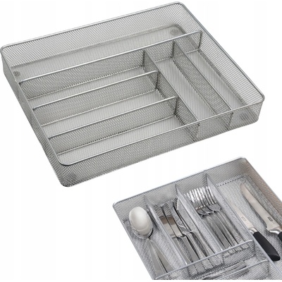 Organizér do zásuvky na příbory METAL 6 přihrádek 37x30,5 cm PREMIUM