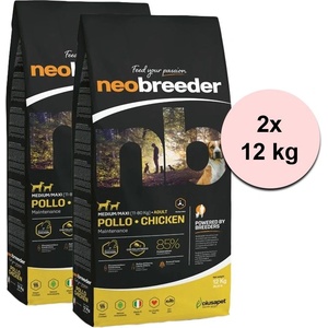 Alleva NEO BREEDER кучешка възрастен среден и макси пиле 2 x 12 кг