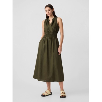 Image 1 of GAP Ленена макси рокля GAP GAP | Zelen | ЖЕНИ | XXS