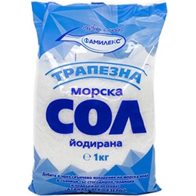 Трапезна морска Сол йодирана Атанасовско езеро Фамилекс 1кг