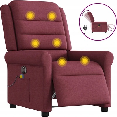 VidaXL Masážní křesloElektrické polohovací masážní křeslo červené – Zboží Dáma