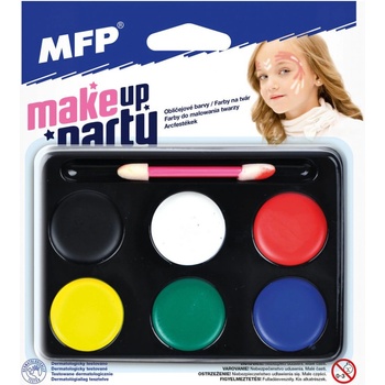 MFP Paper s.r.o. farby na tvár so štetcom - 6 ks farieb 6300361