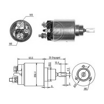 Spínač startéru 0001108143 Bosch 0331303062