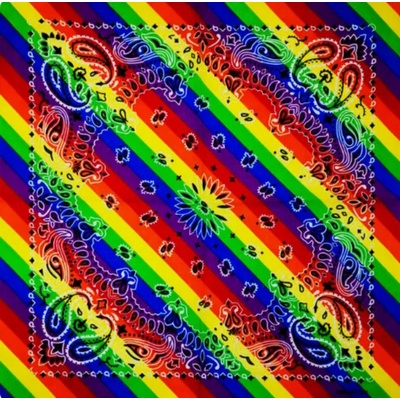 Woodrow Bandana šátek 2367 duhový – Zboží Mobilmania