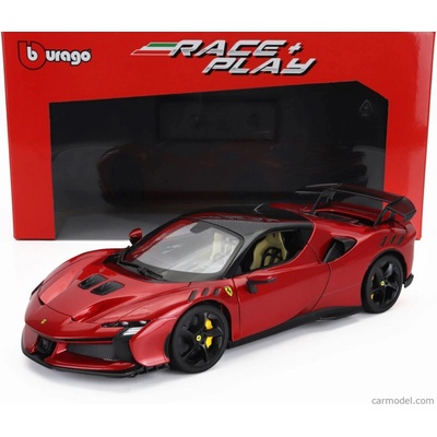 Bburago Ferrari Sf90xx Stradale 2024 Rosso Magma červená s čiernou 1:18