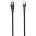 DeTech Кабел DeTech DE-48CCL, USB C(м) към USB C(м), Lightning, 1m, 30W, черен
