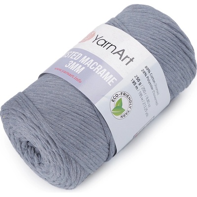 Pletací příze Twisted Macrame 250 g rozčesávací, střední, 13 (761) modrošedá