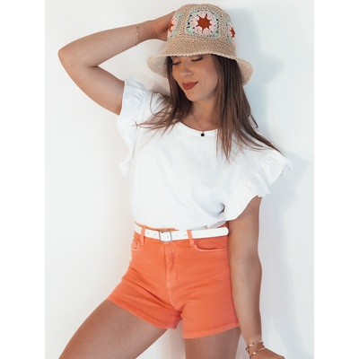 Dstreet dámské džínové šortky GLAMWEAR SY0340 oranžová