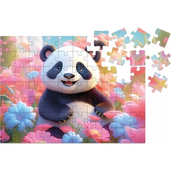 Milliwood Дървен пъзел Milliwood, Yuppie Cutie, 70 части - Панда (S-Panda-5055)