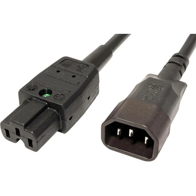 PremiumCord Kabel síťový prodlužovací, IEC320 C14 - C15, 2m