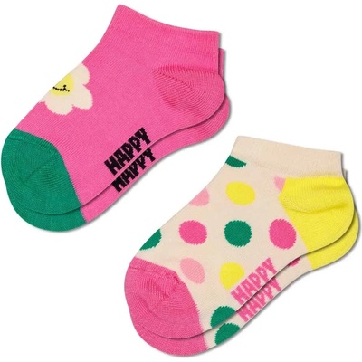 Чорапи Happy socks Smiling daisy short socks 2 pairs - Pink (Pink)