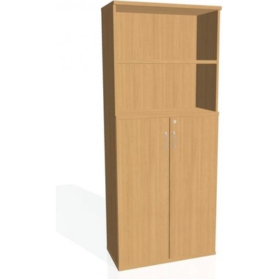 Hobis Policová skriňa Strong, zámok, 80x192x40 cm, buk/buk