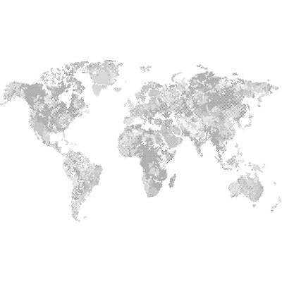 ZUTY Bodkovanie - MAPA SVETA Rámovanie: bez rámu a bez vypnutia plátna, Rozmer: 40x50 cm