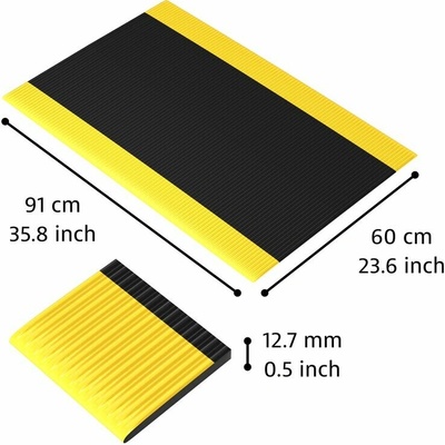 Notrax 406 Crossrib Sof-Tred Protiúnavová rohož s vrstvou Dyna-Shield a priečnym rebrovým vzorom čierna / žltá 60 x 91 cm