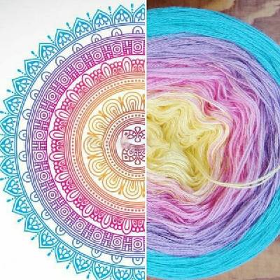 ColorfulLmadeshop Příze Čarovné klbko (3n) 1000m Mandala