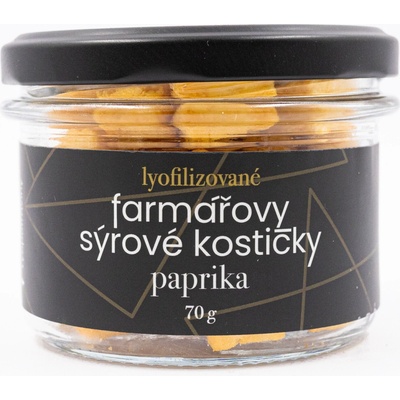 Lyopotraviny Farmářovy sýrové kostičky paprika Dárkové balení 70 g