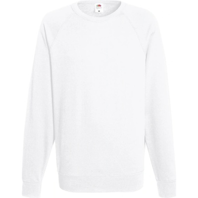Fruit of the Loom Lightweight Raglan Sweat bílá