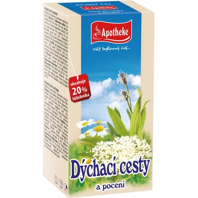 Apotheke Bylinný čaj Dýchací cesty a pocení čaj 20 x 1,5 g