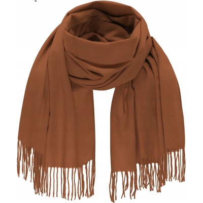 Fashionweek dámský velký šál s třásněmi hladký ZIZI13 Camel