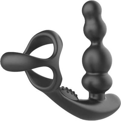 INTOYOU Вибриращ простатен масажор и стимулатор с въртене "klark 3 black" 13 см