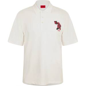 Hugo Блуза с яка Hugo Mens HUGO Dardigo Short Sleeve Polo Shirt with Artwork Detail - White 102