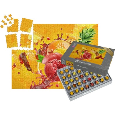 SMART SORTED® Zdravé mango granátové jablko ananas pomeranč 1000 dílků