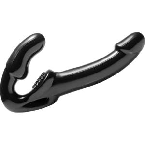 Strap U Revolver Strapless Strap On G-Spot Dildo Black