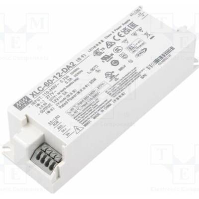 MEAN WELL XLC-60-12-DA2 Napájecí zdroj: spínaný; LED; DALI 2; 60W; 12VDC; 0÷5A; 155÷400VDC