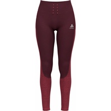 Odlo dámske legíny RUN EASY WARM vínová sivá