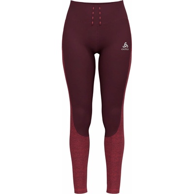 Odlo dámske legíny RUN EASY WARM vínová sivá