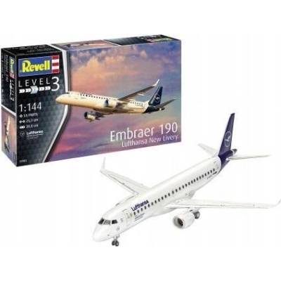 Revell Plastikový model letadla 03883 Embraer 190 Lufthansa New Livery 1:144