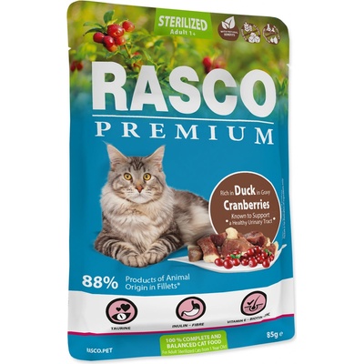 Rasco Premium Cat Pouch Sterilized Duck Cranberries 85 g
