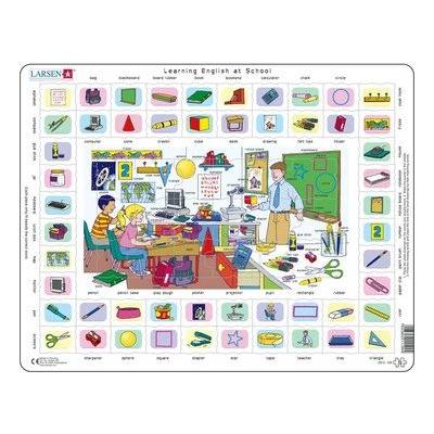 Larsen - Пъзел: Образователен - "Научи английски 6" - 70 части, голям